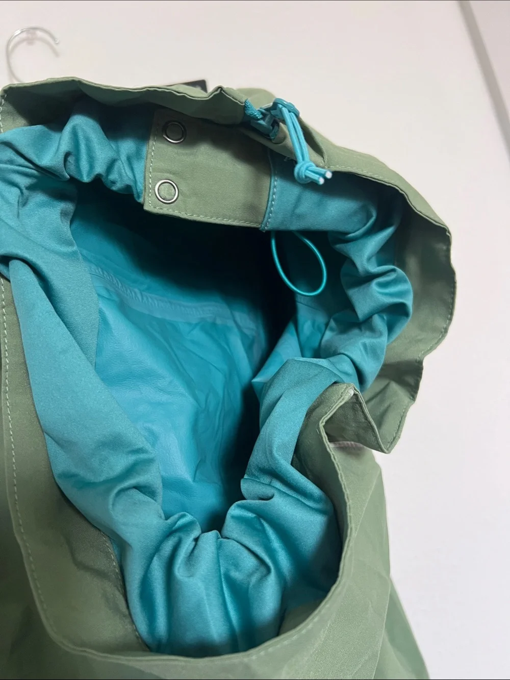 Water-Resistant Sage Green Dog Rain Jacket